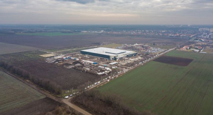 A Thyssenkrupp Presta Hungary Kft. debreceni gyártóbázisa madártávlatból