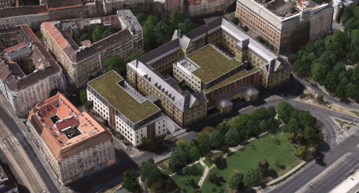 Die Modernisierung des Krankenhauses des Ordens der Barmherzigen Brüder und Schwester und der Bau eines neuen Gebäudeflügels laufen an in Budapest