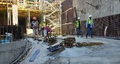 The building's structure grew to the level of the adjacent street