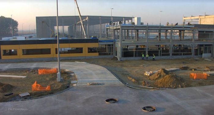 The intermodal combi terminal's construction goes at a good pace